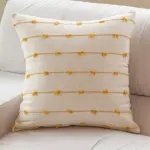 Cojín decorativo para sofá con rayas bordadas